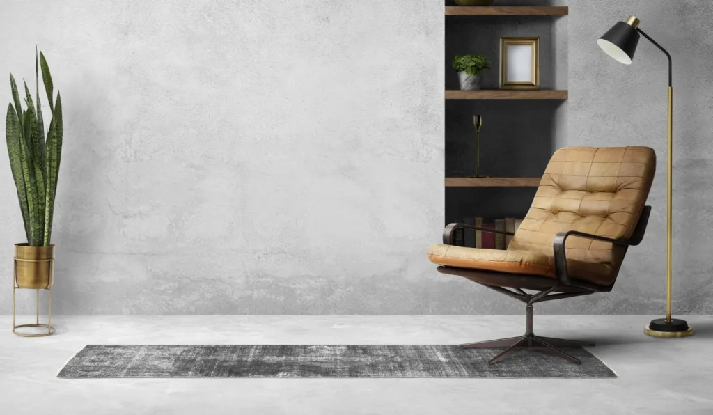 cômodo com piso de cimento queimado 