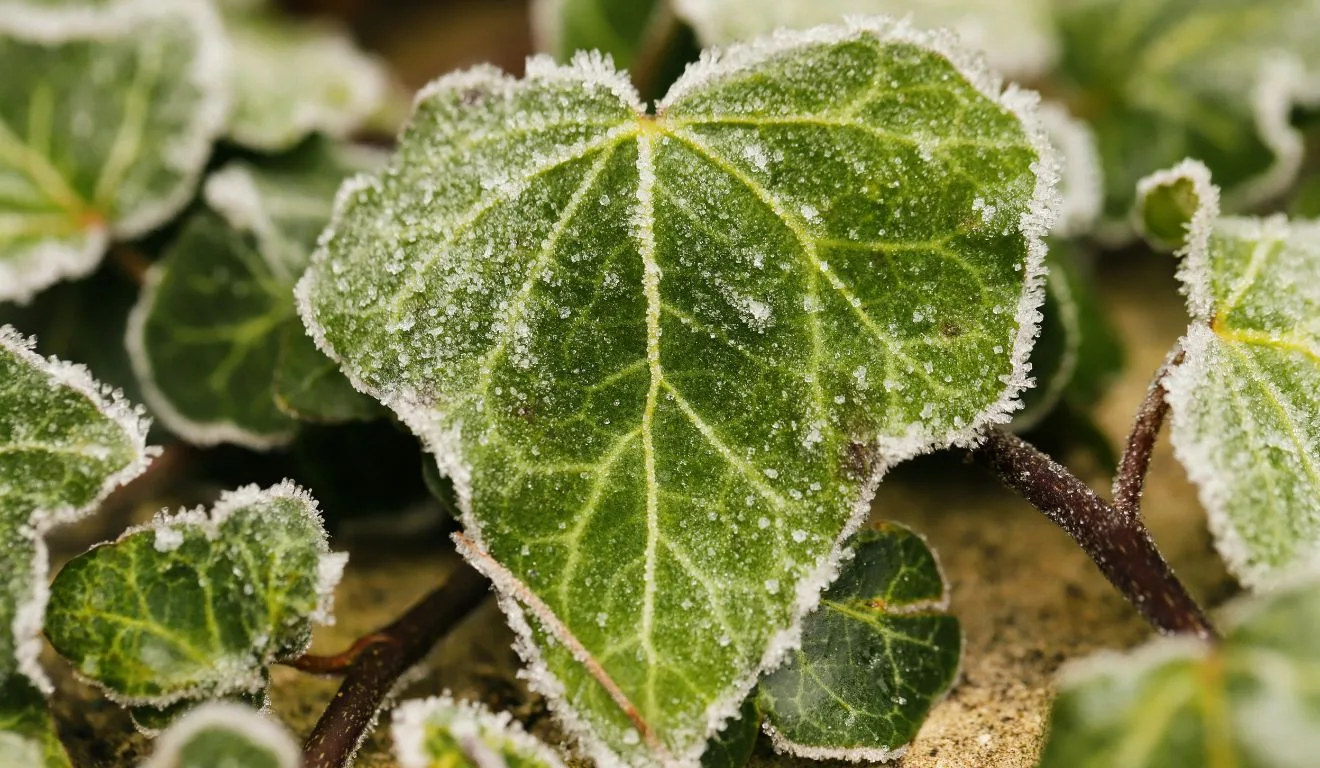 planta com geada para ilustrar como protege-las