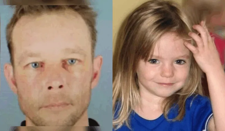 Imagem de Christian Brueckner e Madeleine McCann.