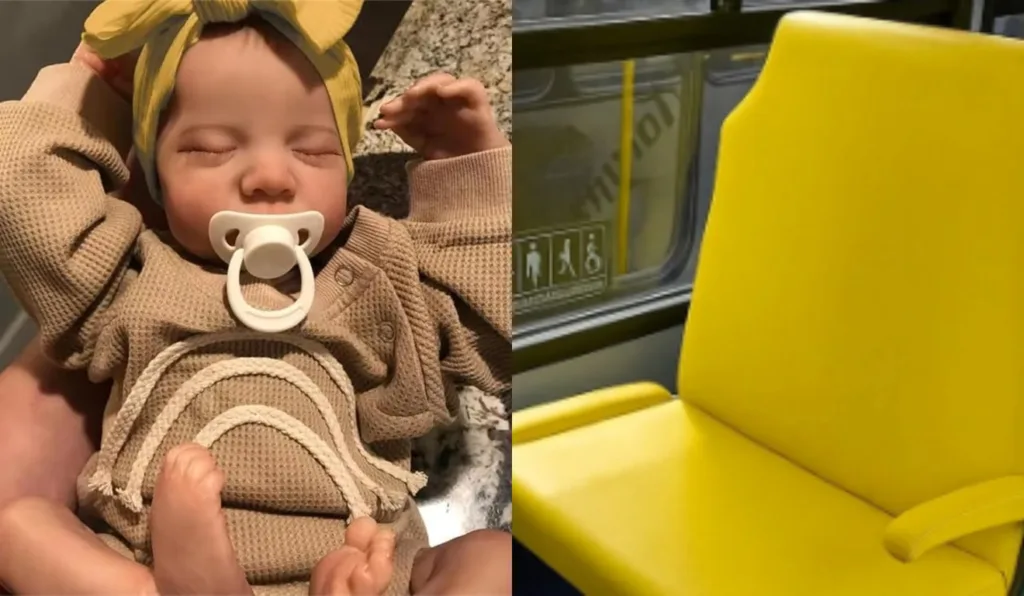 Prefeitura de Curitiba fez uma publicação inusitada e bem-humorada para avisar que bebê reborn não tem banco preferencial em ônibus 