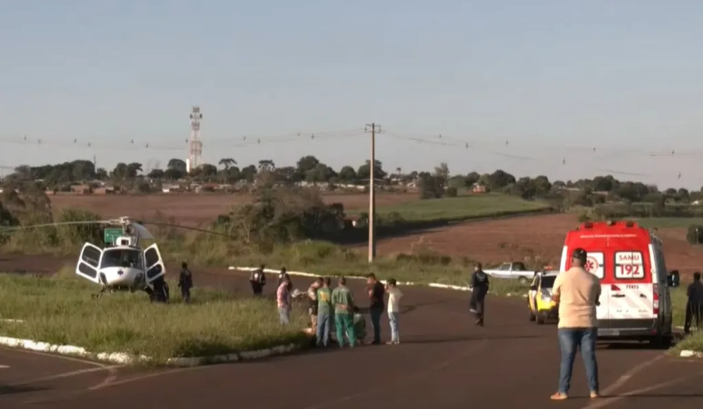 local onde o carro avançou a preferencial e atingiu uma mulher grávida que perdeu o bebê