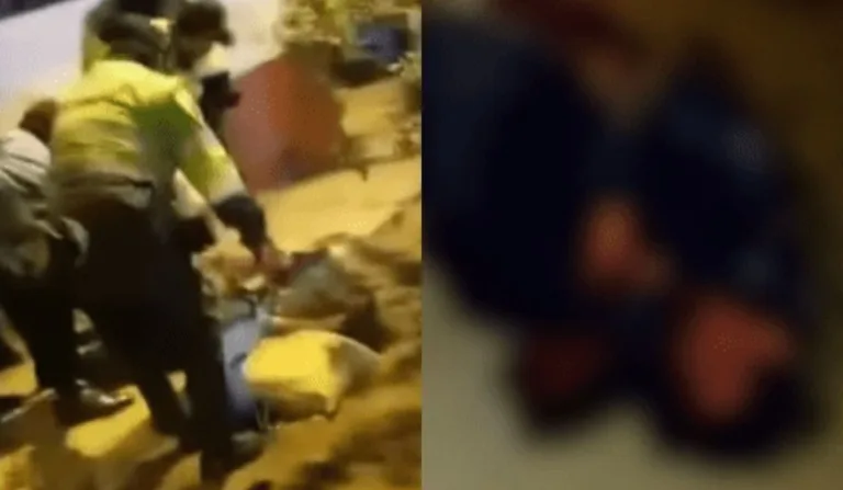 adolescente caído no chão após perder braço em explosão de bomba