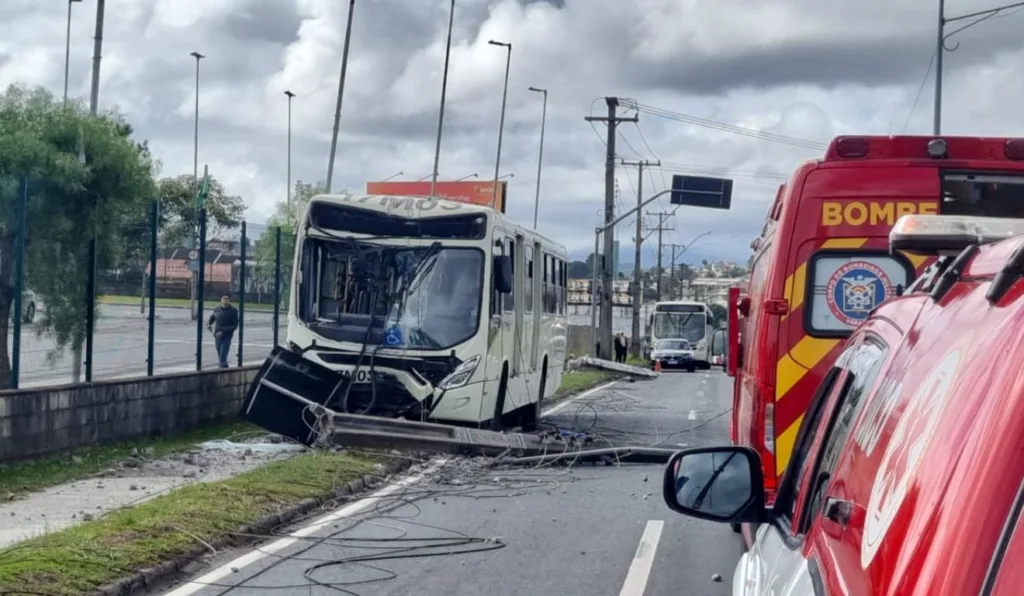 local do acidente onde o motorista do ônibus sofreu um mal súbito