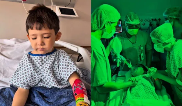 filho de pyong lee na cirurgia de fimose