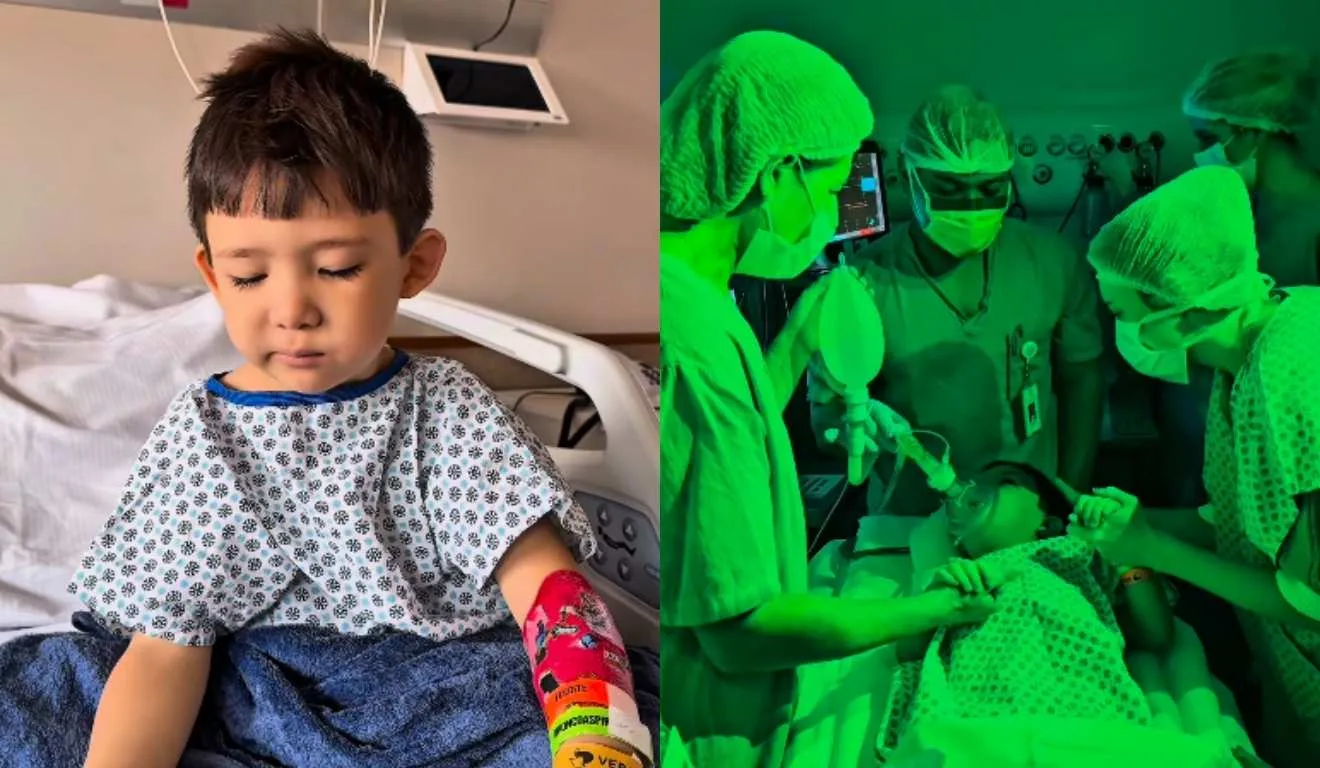 filho de pyong lee na cirurgia de fimose