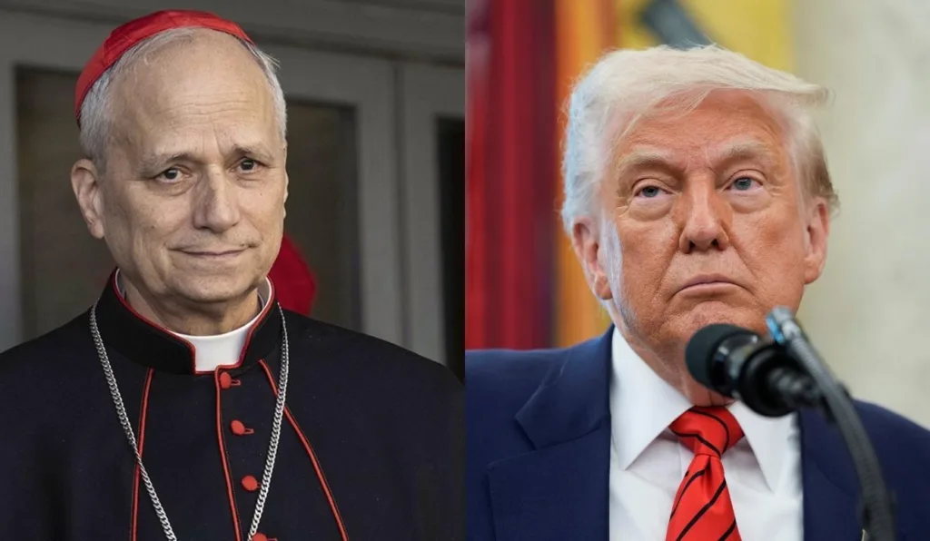 Papa Leão XVI e Donald Trump