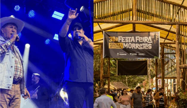 Imagem da feira e do Milionário e Moisés Rico.