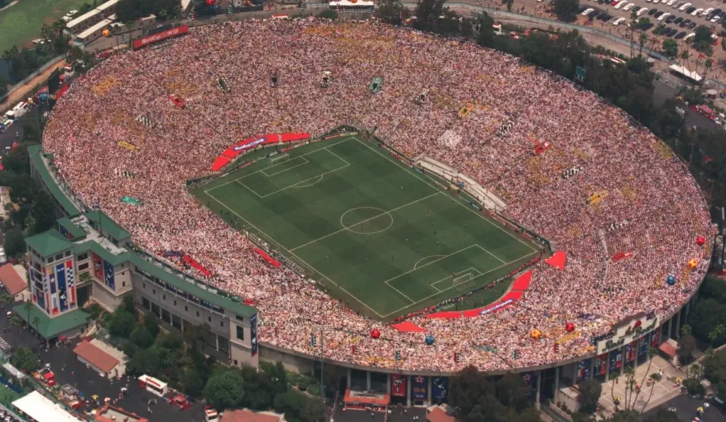 Estádio Rose Bowl durante a Copa do Mundo da 1994