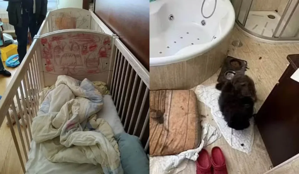 Desenhos em berços de crianças chamaram a atenção dos policiais