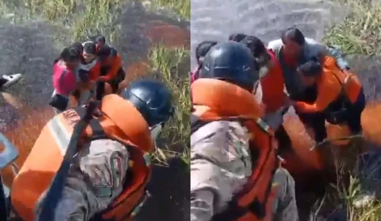 Passageiros de avião são resgatados