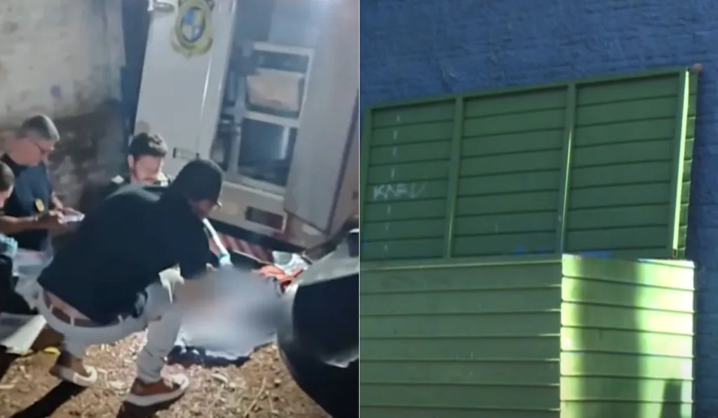 lixeira onde o feto foi encontrado