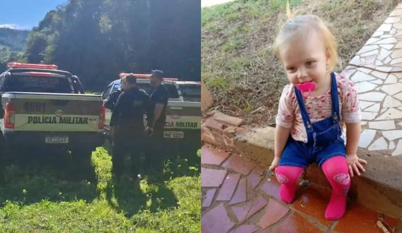 polícia investigando local onde bebê foi morta