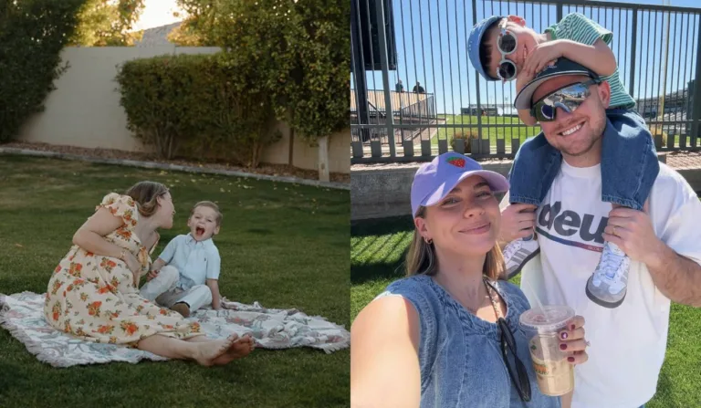 Emilie Kiser e o filho