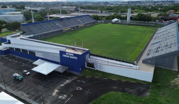 Estádio Carlos Zamith, o local da partida entre Amazonas x Operário (Foto: Mauro Neto/Secom)