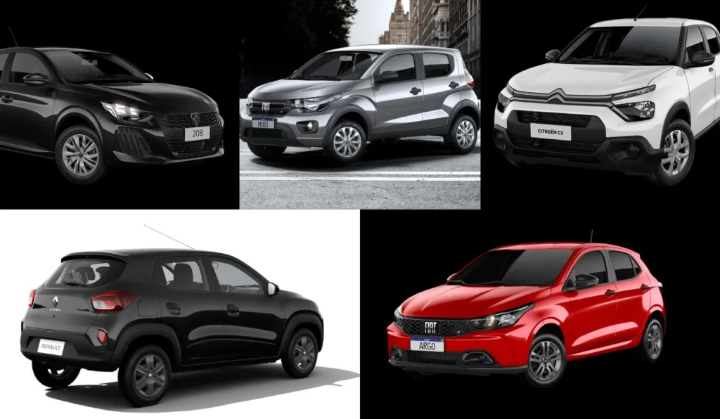 Os cinco carros mais baratos do Brasil