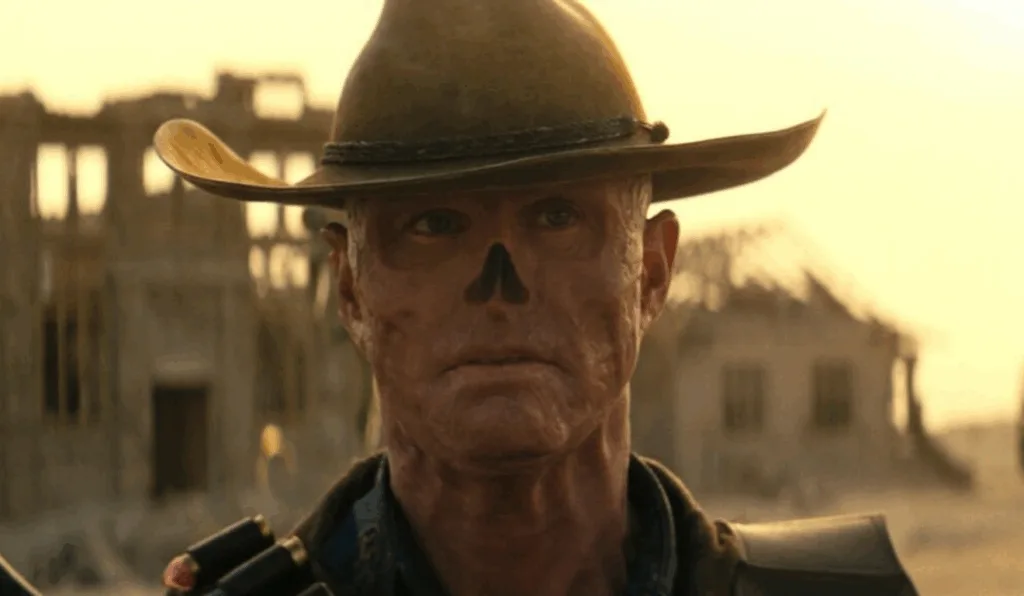 Imagem de Walton Goggins como Ghoul.