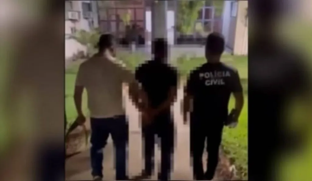homem que filmou abuso sendo preso