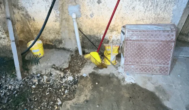 Imagem da casa onde estava o suspeito.