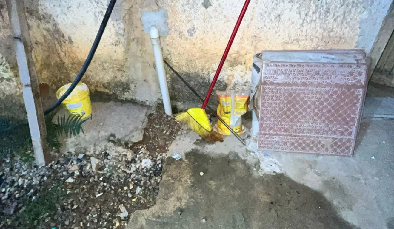 Imagem da casa onde estava o suspeito.