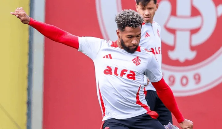 Imagem de um jogador do Internacional.