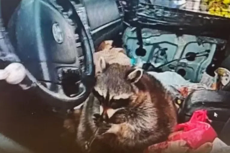 Policiais ficaram perplexos ao ver um guaxinim com cachimbo - Foto: Reprodução/Springfield Township Police Department