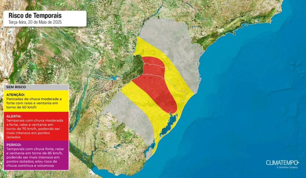 regiões afetadas pelos temporais no Paraná