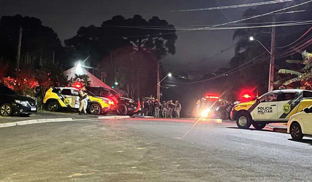 Local isolado pela polícia militar em acidente