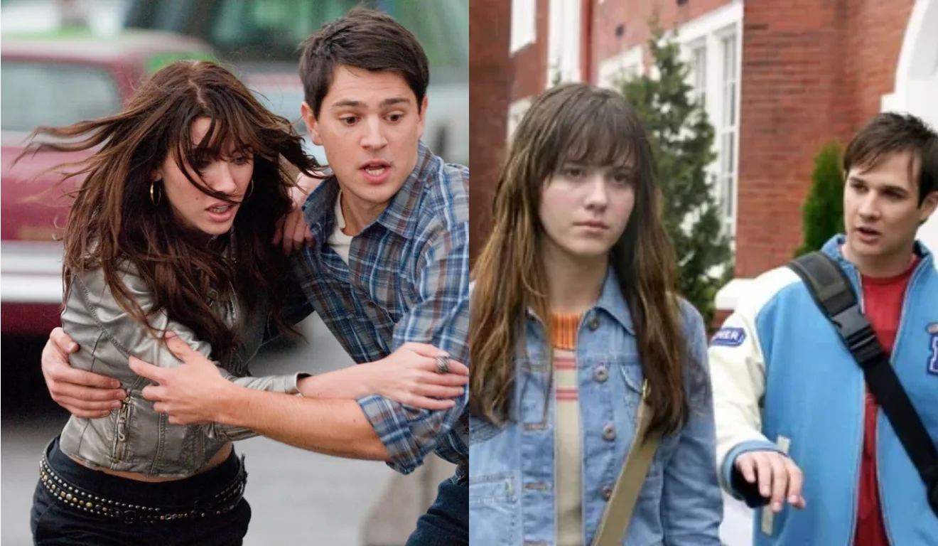 Imagem dos personagens de Premonição 5 e 3.