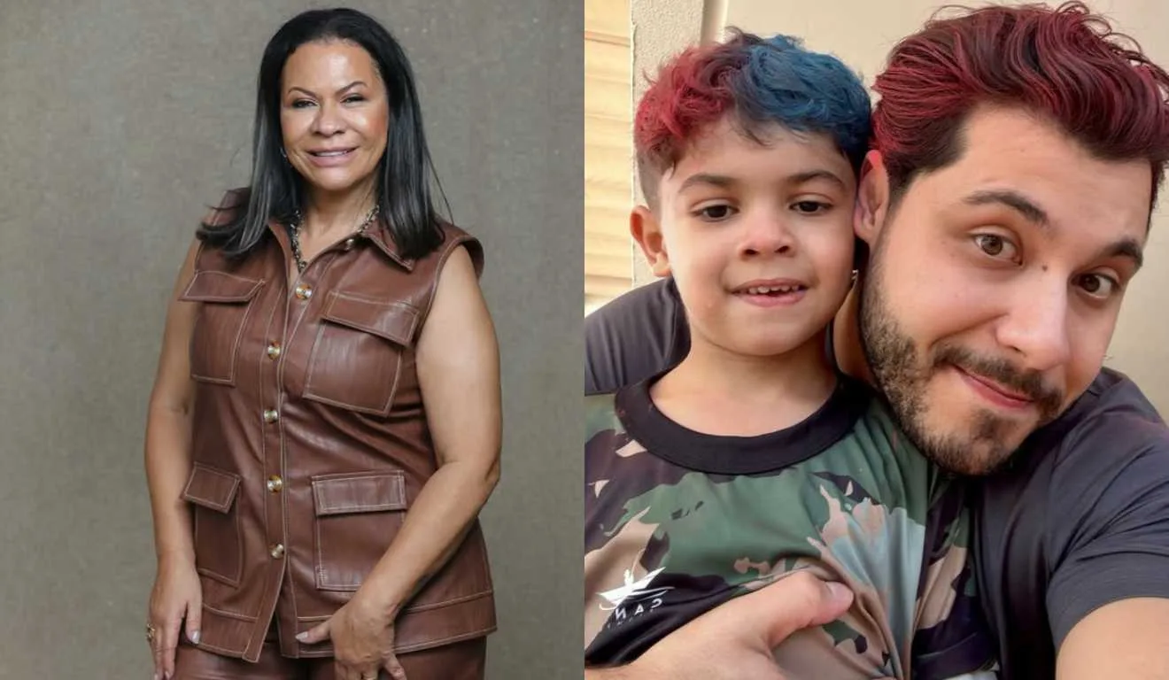 Dona Ruth e Murilo Huff com o filho Leo