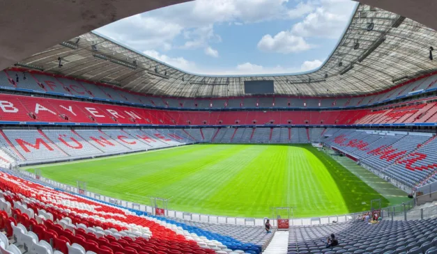 Allianz Arena, palco da partida entre Alemanha x Portugal (Foto: Reprodução / Bayern de Munique)