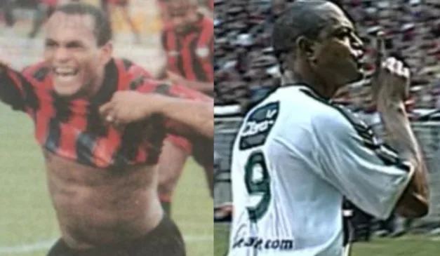 Artilheiro, Tuta foi decisivo em títulos estaduais de Athletico e Coritiba (Fotos: Athleticomania/Reprodução/RPC)