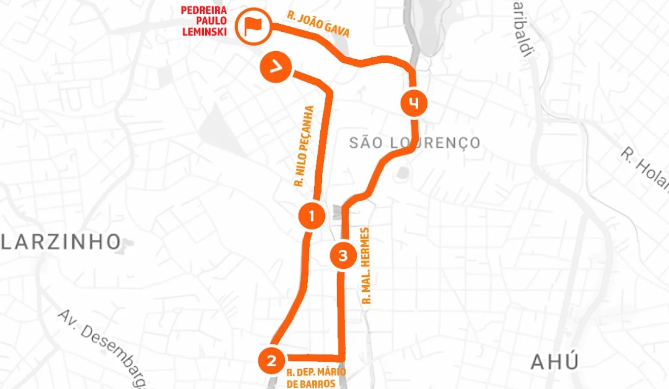 Imagem do percurso de 5 km.