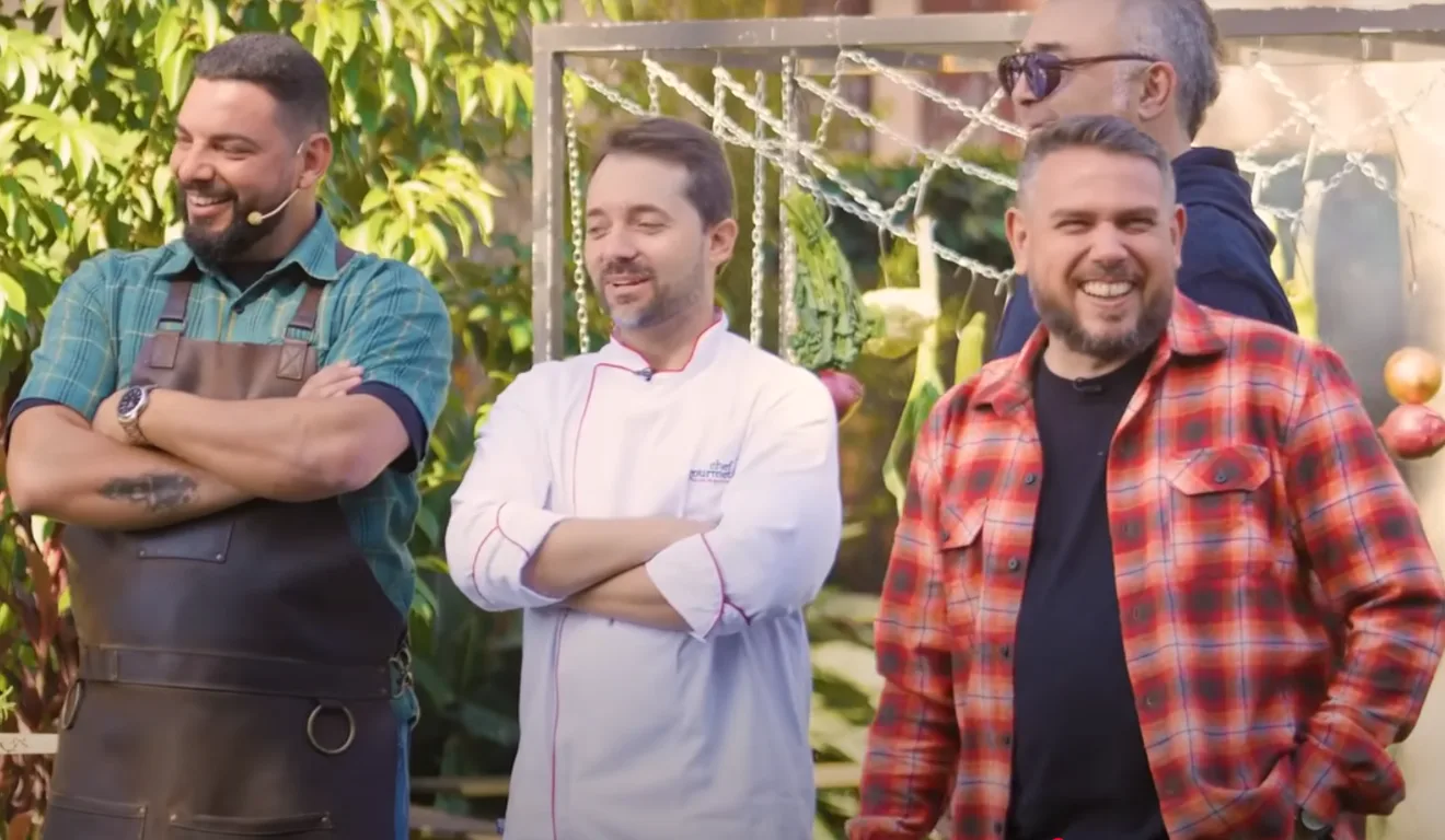 bastidores da estreia do reality Batalha do Fogo, do programa Mestres do Fogo