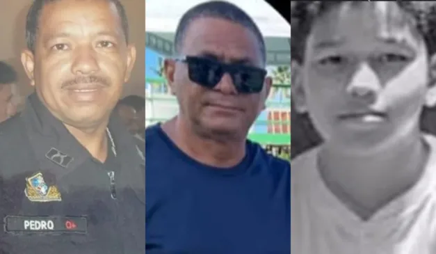 Policial faz família refém