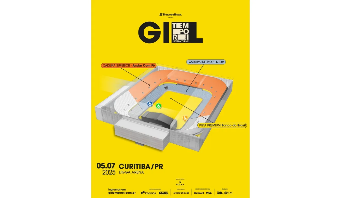 Setores Gilberto Gil em Curitiba.