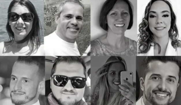 Fotos das vítimas que serão veladas em Santa Catarina
