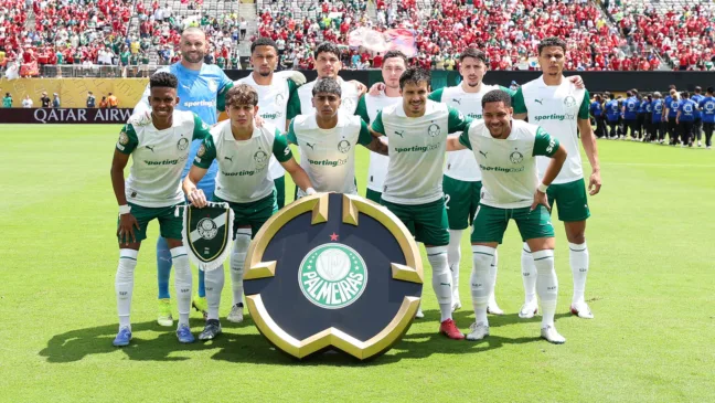 Time do Palmeiras que começou contra o Al Ahly.