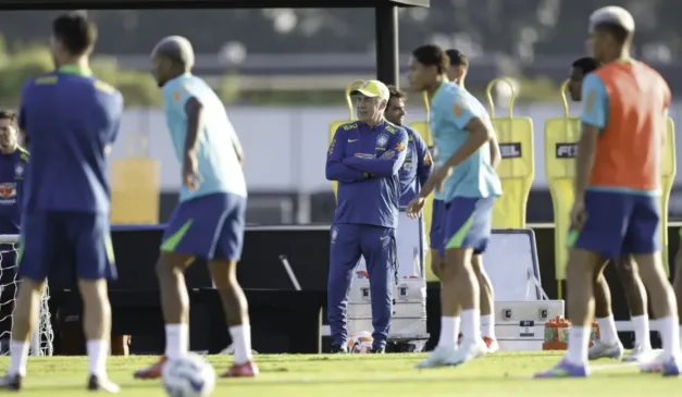 Treino de Ancelotti no CT Joaquim Gava, do Corinthians. (Foto: Rafael Ribeiro/ CBF)