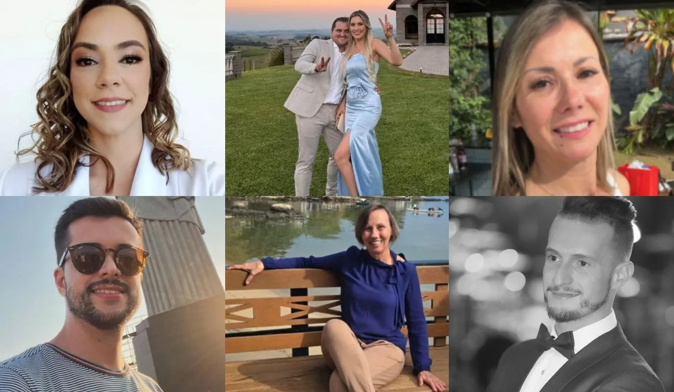 Imagem das vítimas que morreram no acidente de balão em sc