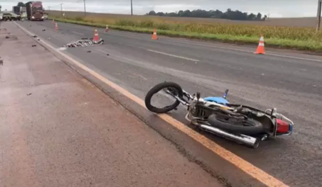 Acidente de moto com morte