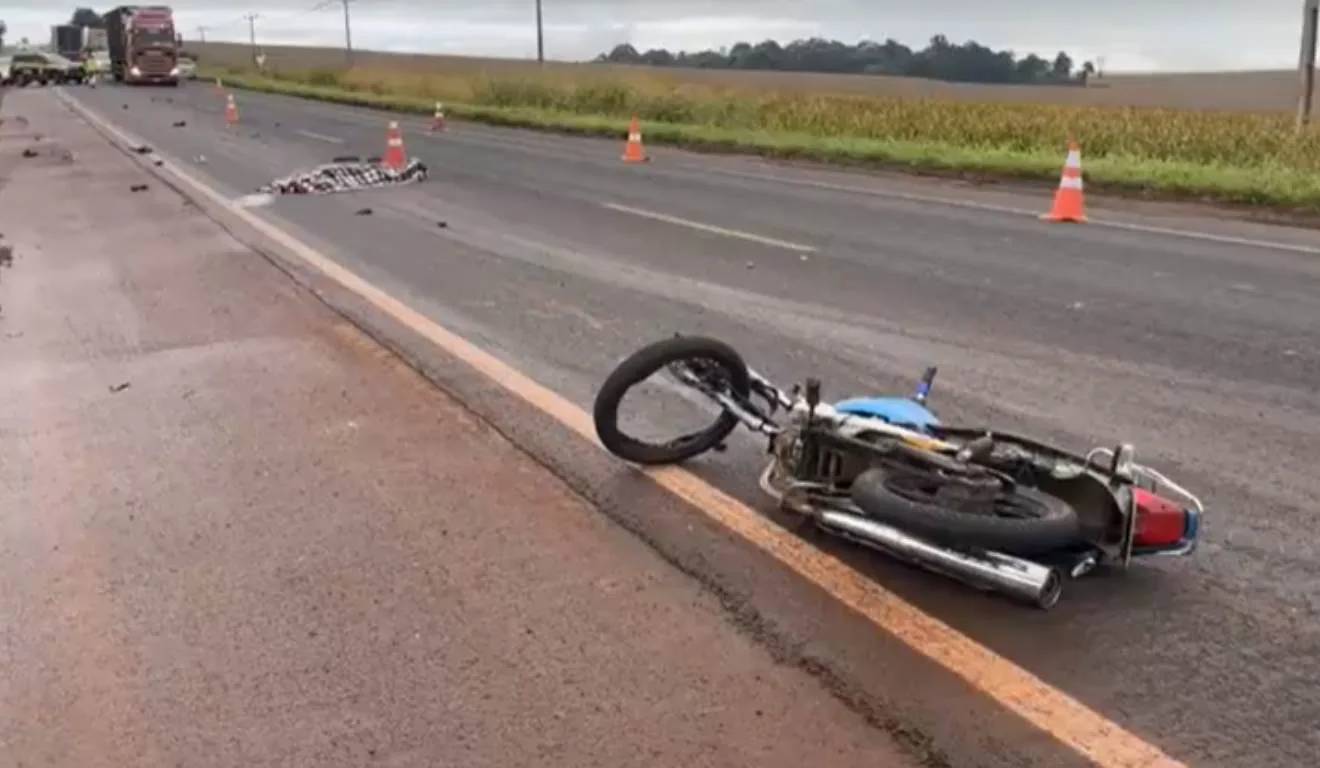 Acidente de moto com morte