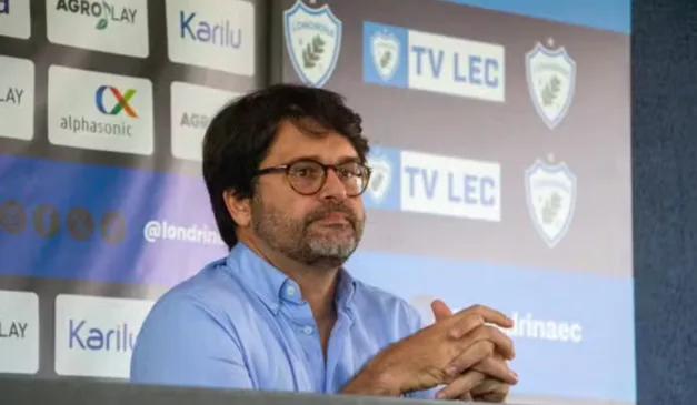 Guilherme Bellintani, dono de 90% da SAF do Tubarão. (Foto: Rafael Martins/Londrina EC)