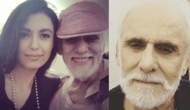 Selfie de francisco cuoco com Thais Almeida, ao lado de outra foto de Francisco Cuoco