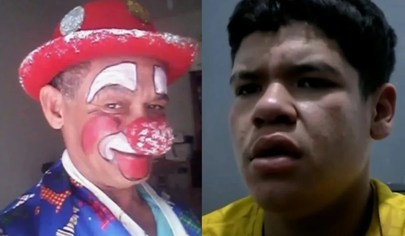 palhaço de um lado e filho de outro