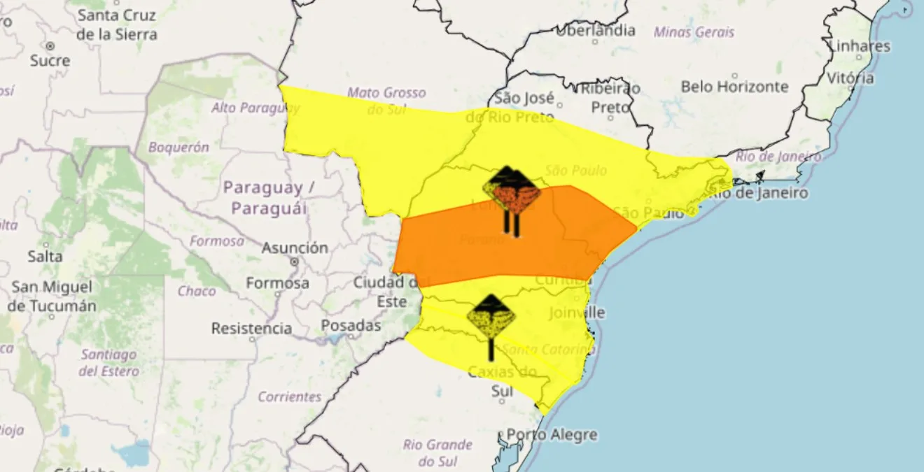 alerta laranja no Paraná 