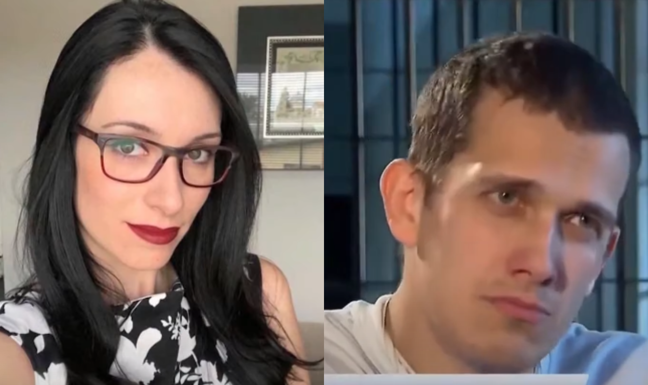 tatiane de um lado e ex-marido de outro