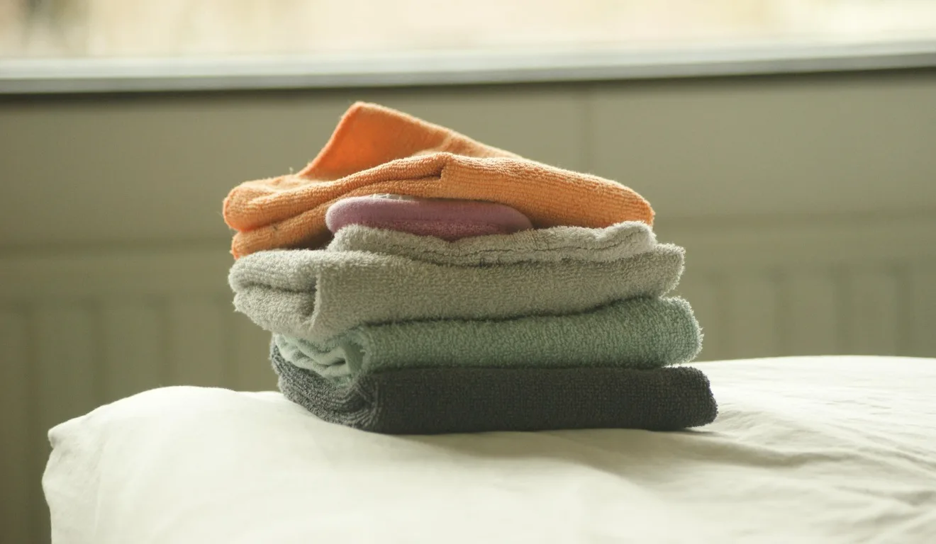 toalhas em cima de uma cama