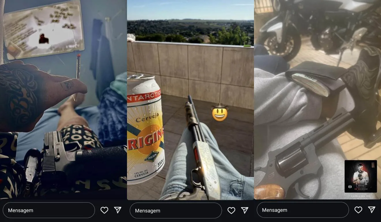 Grupo alvo de operação ostentava armas em publicações nas redes sociais