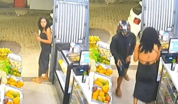 Imagens de Ana Luiza em mercado.