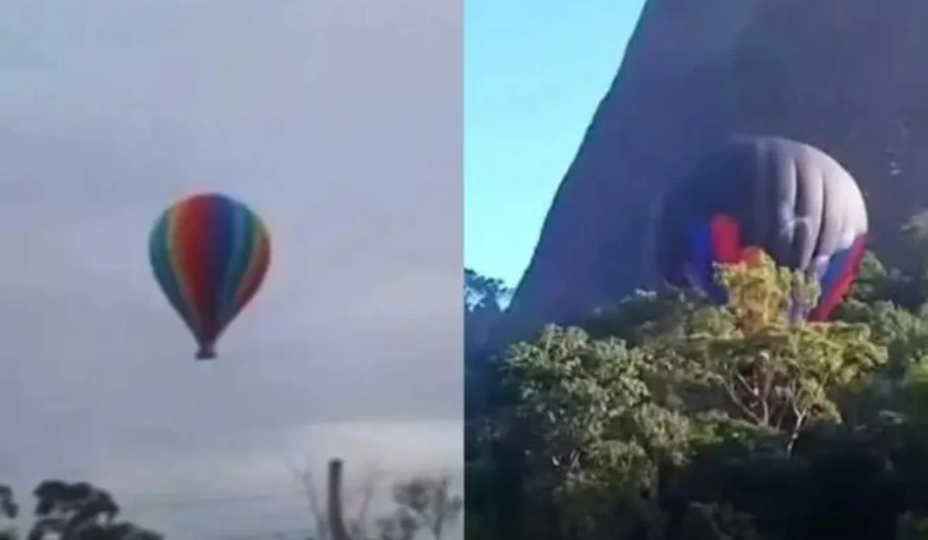 Fotos do balão que fez pouso forçado no Espírito Santo